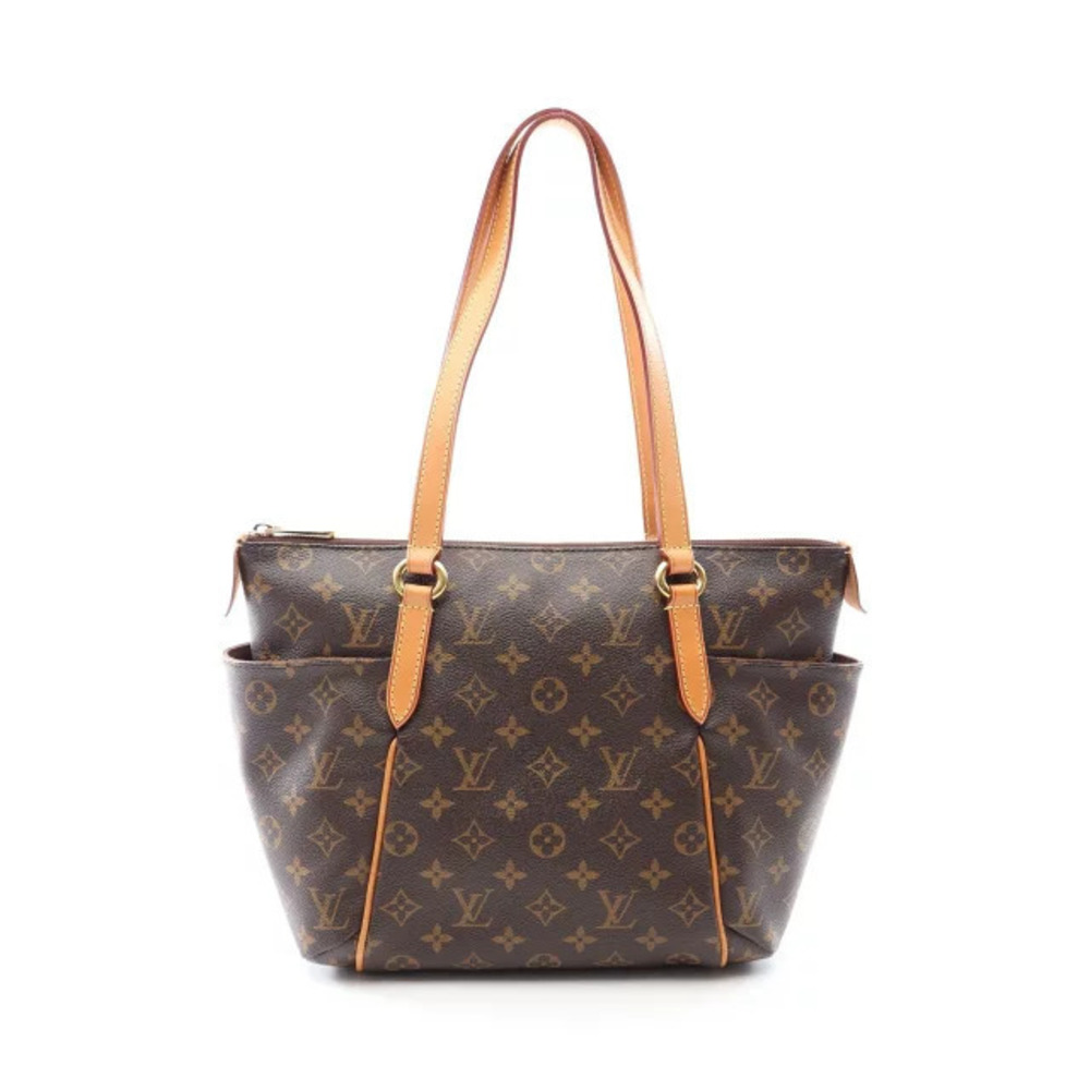 Louis Vuitton Totally Monogram Tote Bag Canvas Leather Brown